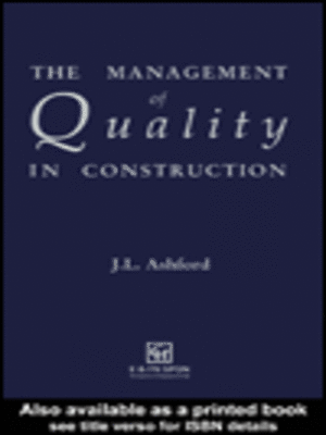 cover image of The Management of Quality in Construction